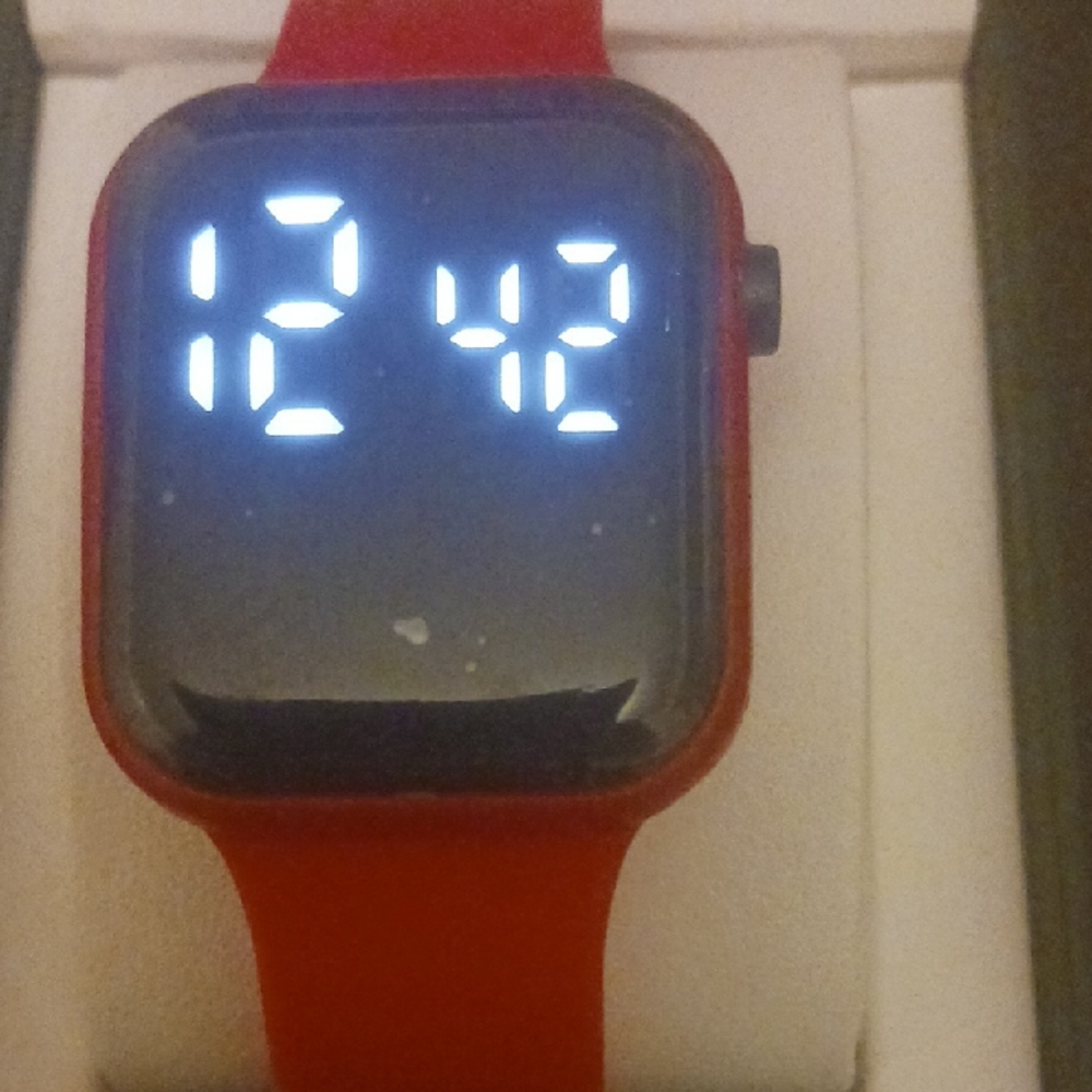 LED Electronic Unisex Watch- RED
